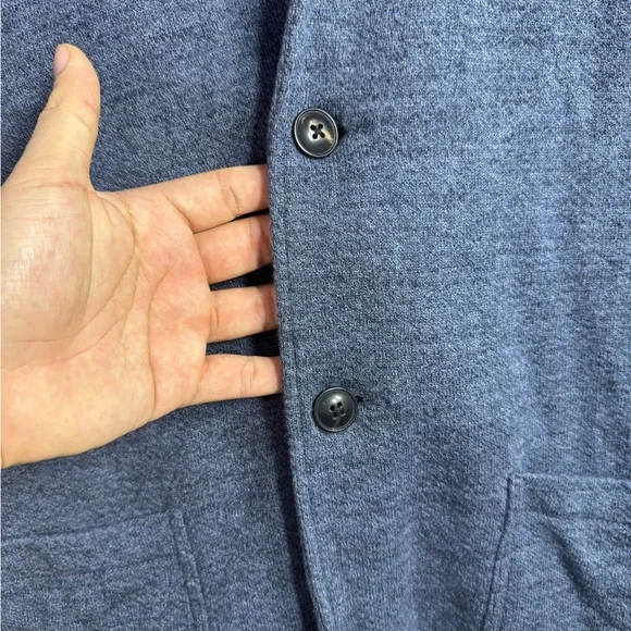 Faherty Inlet Blazer Deep Navy Cotton Blend Mens XL-Tall Utility Sport Coat